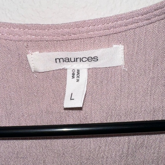 Maurices Mauve Floral Embroidered Blouse - Picture 4 of 5